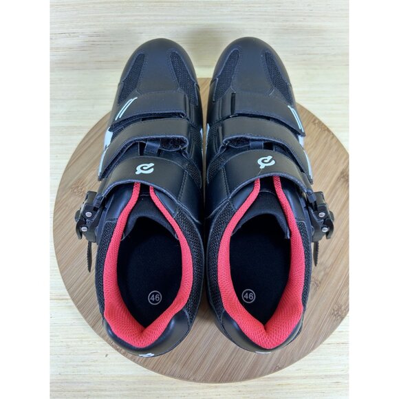 Peloton Black Leather Cycling Shoes Mens Size 46 US 12 - Picture 6 of 7